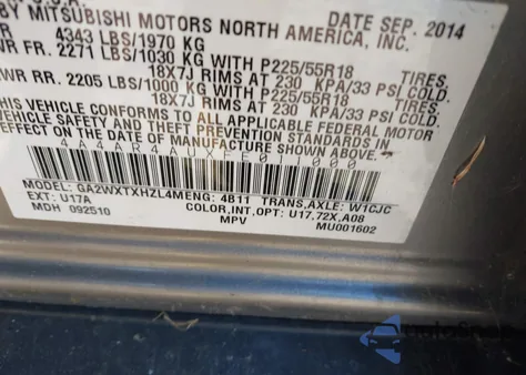 2015 Mitsubishi Outlander Sport Se из США, поврежденный, VIN 4A4AR4AUXFE011000